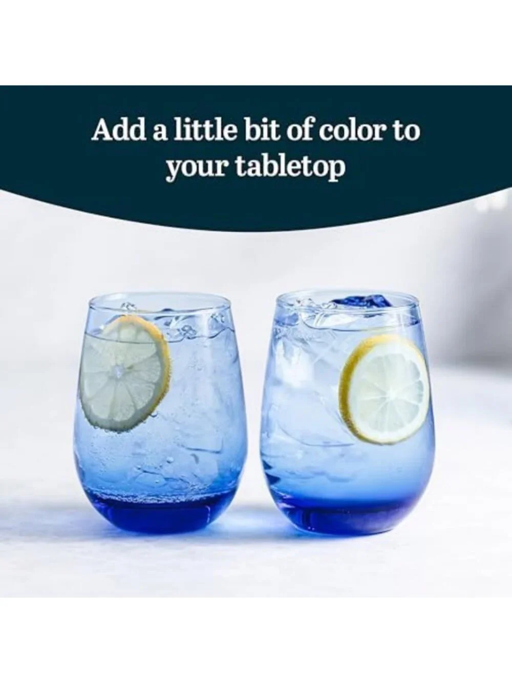Set of 6 Classic Stemless Wine Glasses - Timeless 15.25 Oz Cups for Dinners